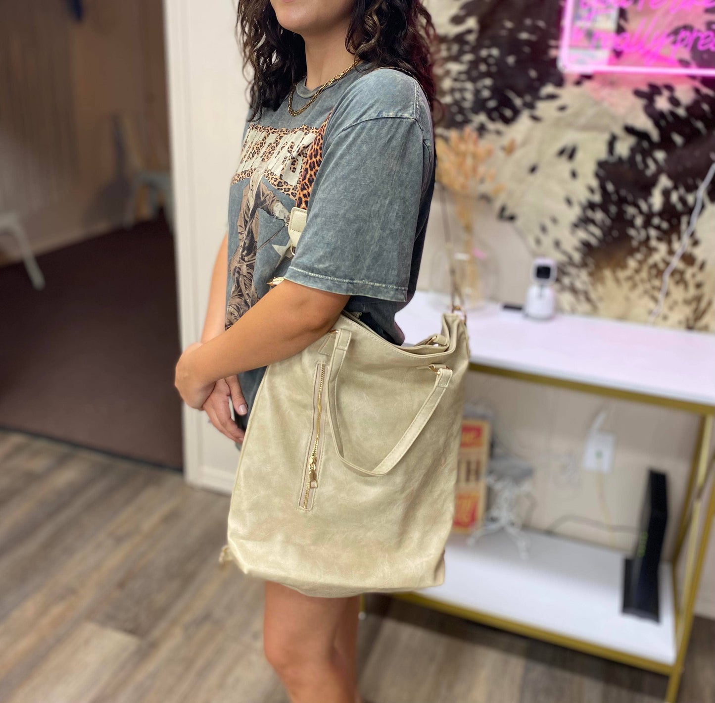 Softest Vegan Leather Backpack Convertible Crossbody Bag