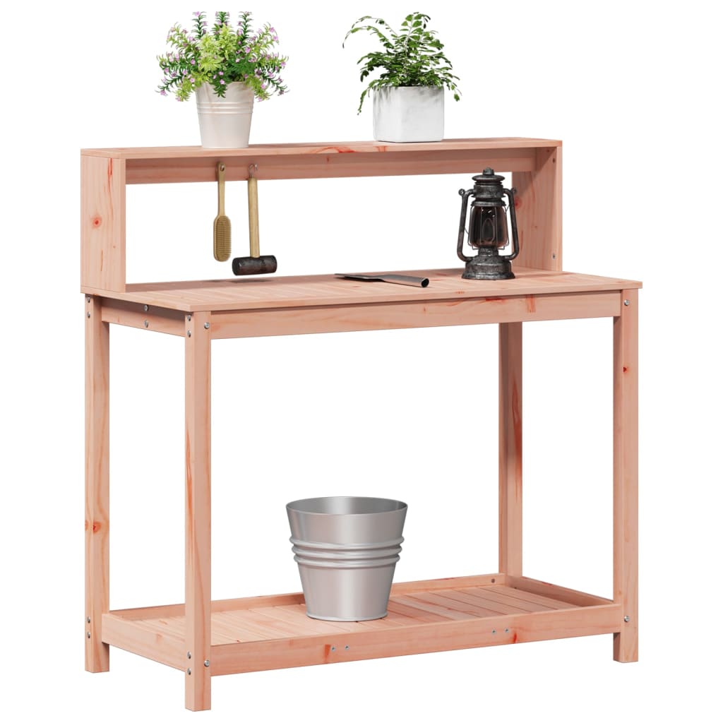 vidaXL Potting Table with Shelves 42.5"x19.7"x43.1" Solid Wood Douglas-3