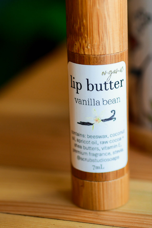 Organic lip butter vanilla flavor
