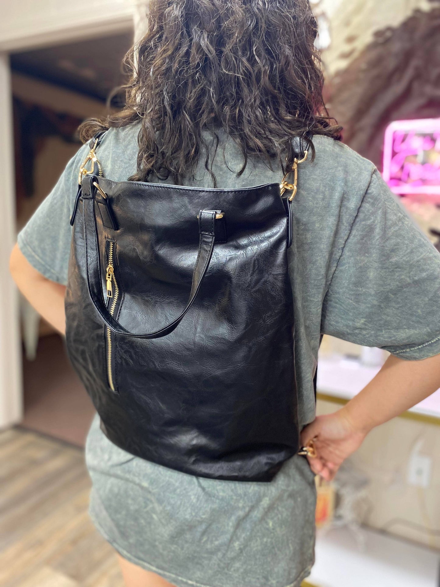 Softest Vegan Leather Backpack Convertible Crossbody Bag